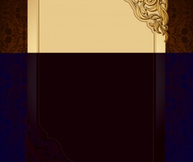 floral greeting card with rich corner vector