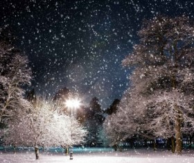 winter evening Stock Photo 02