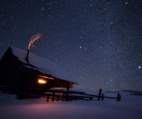 winter evening Stock Photo 06