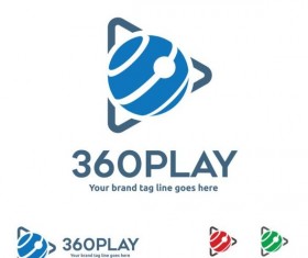 360 play logos design vector 01