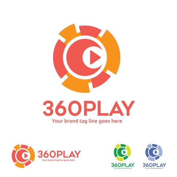 360 play logos design vector 02