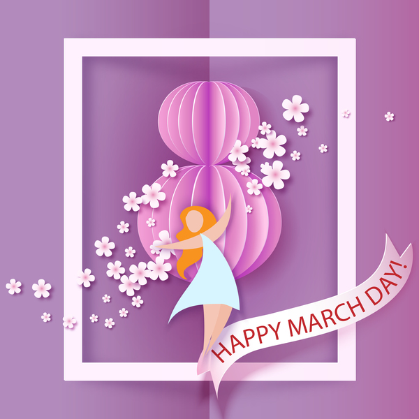 8 March womens day cards elegant vector 03
