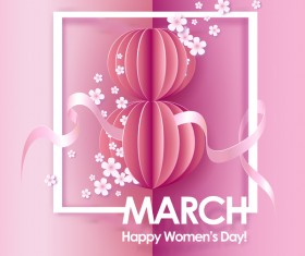 8 March womens day cards elegant vector 04