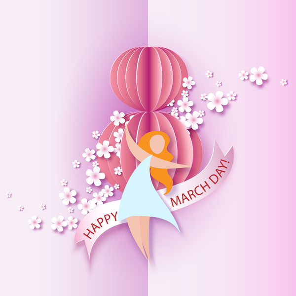 8 March womens day cards elegant vector 06