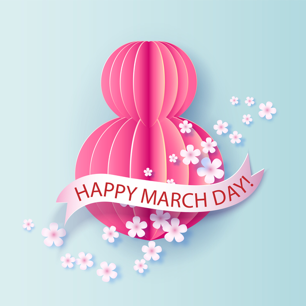 8 March womens day cards elegant vector 10