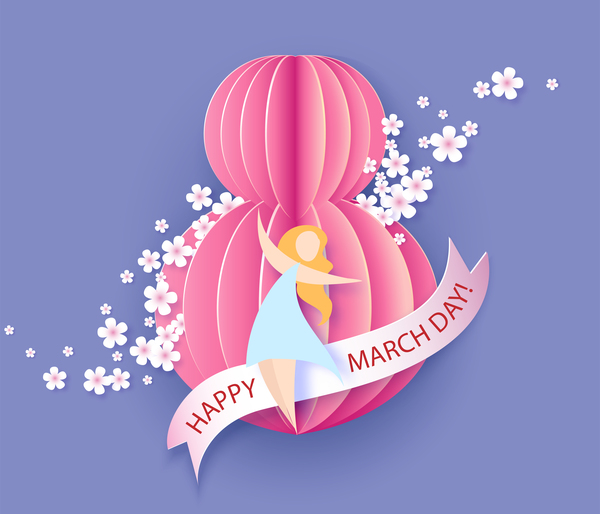 8 March womens day cards elegant vector 12