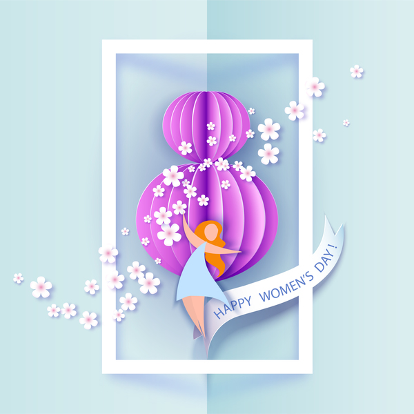 8 March womens day cards elegant vector 13
