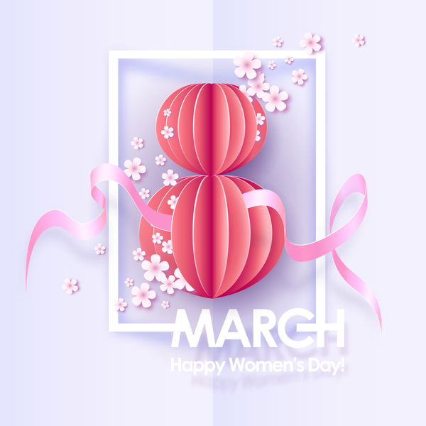 8 March womens day cards elegant vector 14