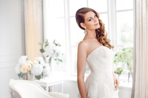 A bride wearing beautiful clothes Stock Photo 02
