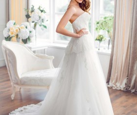 A bride wearing beautiful clothes Stock Photo 03