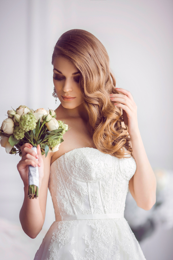 A bride wearing beautiful clothes Stock Photo 04