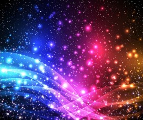 Abstract background with lightd dot and stars vector