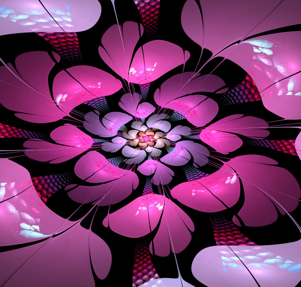 Abstract fractal flower Stock Photo 08