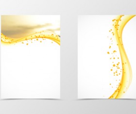 Abstract golden wavy cover illustration vector
