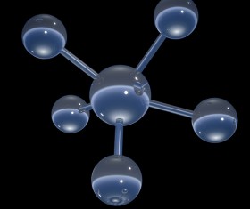 Abstract molecule background Stock Photo 04