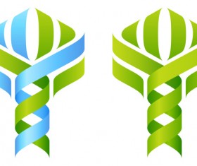 Abstract ribbon tree vectors 01