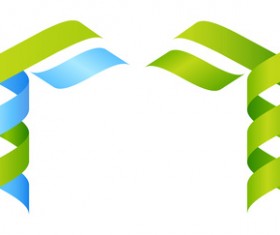 Abstract ribbon tree vectors 04