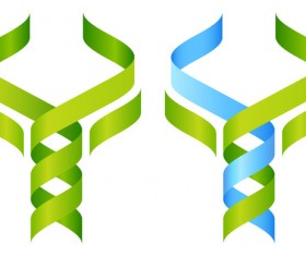 Abstract ribbon tree vectors 06