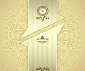 Abstract seamless gold light with vintage background vector