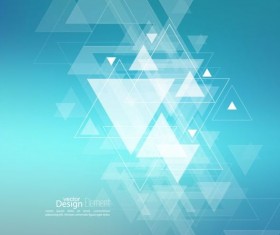 Abstract triangle with blurred background vector 08