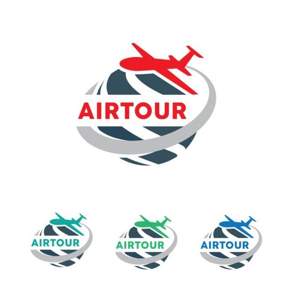 Air tour detail logo design vector