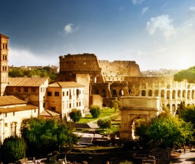 Ancient Roman ruins Stock Photo 01