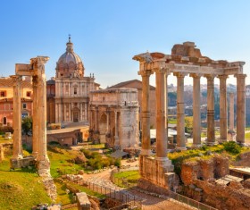 Ancient Roman ruins Stock Photo 02