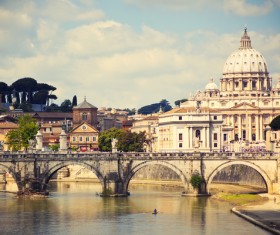 Ancient Roman ruins Stock Photo 03