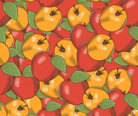 Apple seamless hand drawn vector 01