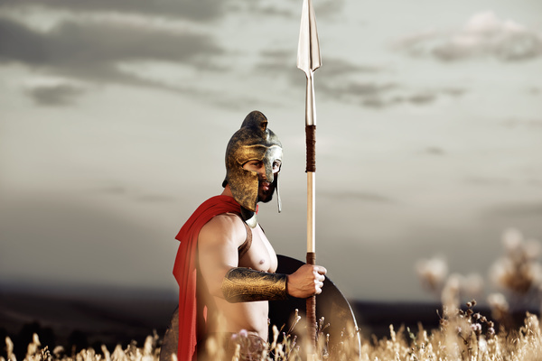 Armed with shields and spears Spartans HD picture 02