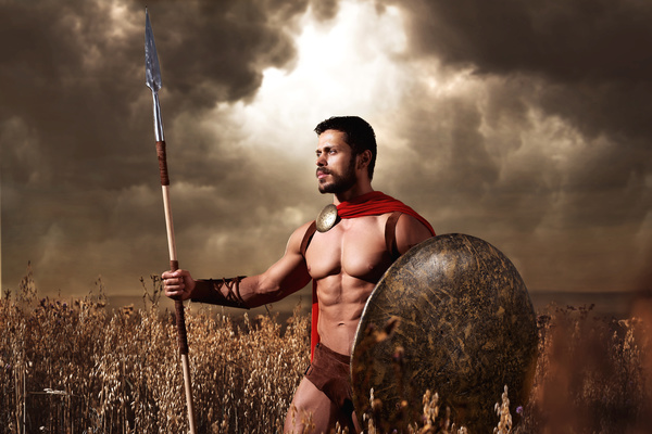 Armed with shields and spears Spartans HD picture 03