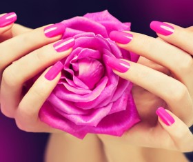 Beautiful pink nail HD picture 02