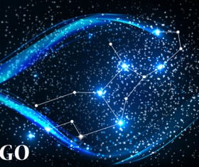 Beautiful zodiac background vector material 03