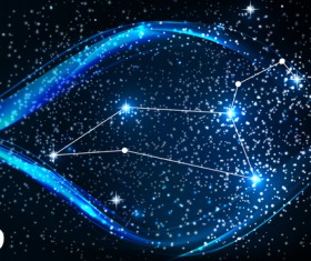 Beautiful zodiac background vector material 07