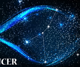 Beautiful zodiac background vector material 09