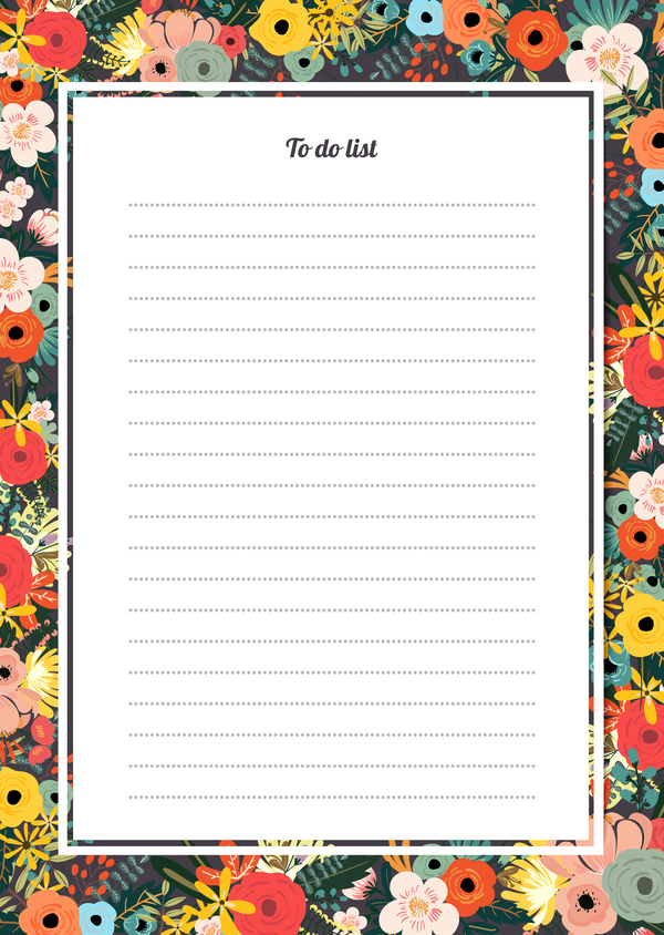 Blank paper with flower background vector 06