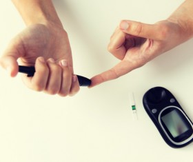 Blood test blood sugar Stock Photo