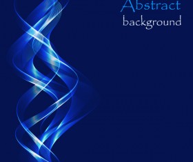 Blue abstract wavy with blue background vector