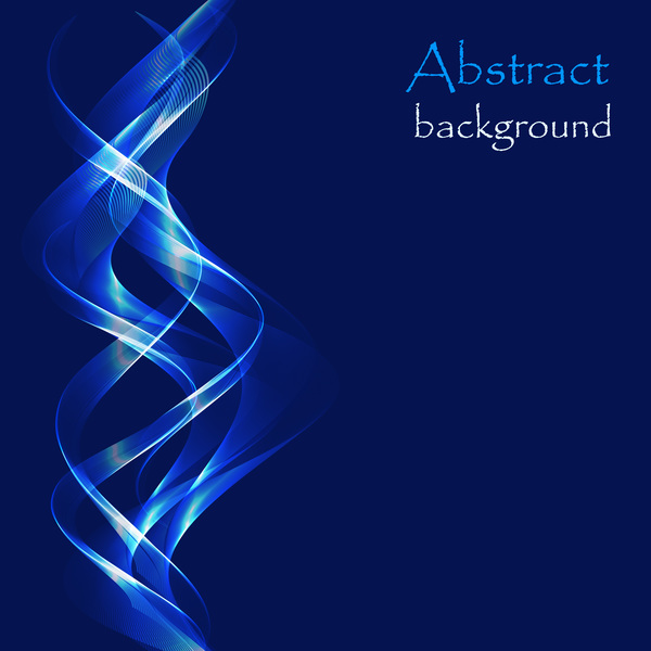 Blue abstract wavy with blue background vector