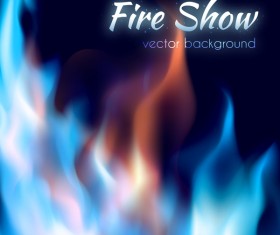 Blue fire effect background vectors 01