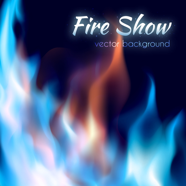 Blue fire effect background vectors 01 free download