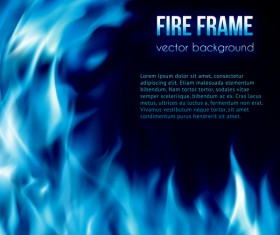 Blue fire effect background vectors 02