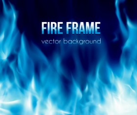 Blue fire effect background vectors 03