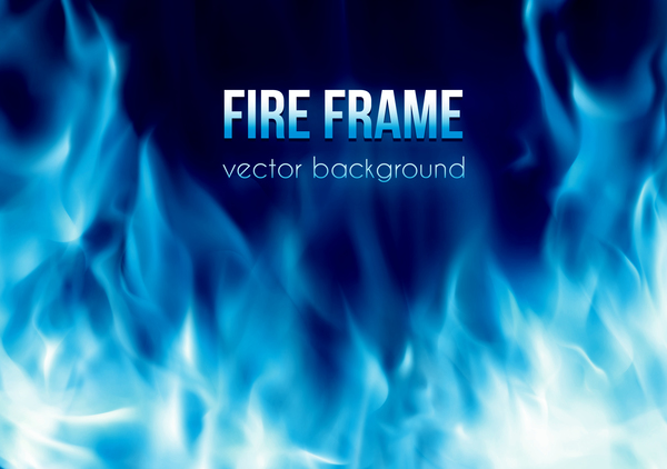 Blue fire effect background vectors 03 free download