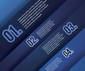 Blue option infographic template vector