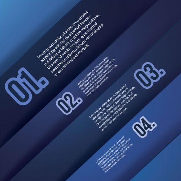 Blue option infographic template vector
