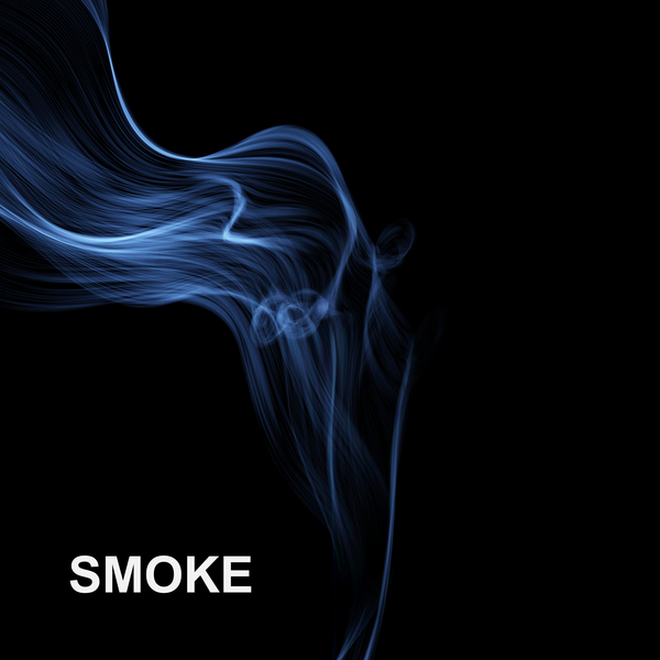 Blue smoke abstract background vector 01
