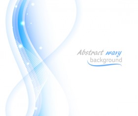 Blue wavy lines abstract background vector 02