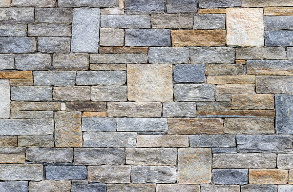 Bluestone brick wall texture Stock Photo