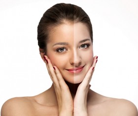 Brighten the complexion makeup beauty Stock Photo